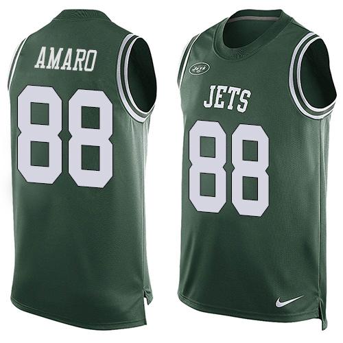Nike Jets #88 Jace Amaro Green Team Color Men's Stitched NFL Limited Tank Top Jersey