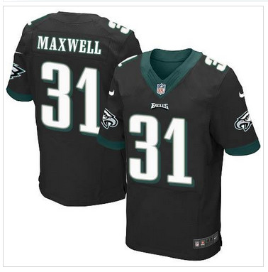 NEW Philadelphia Eagles #31 Byron Maxwell Black Alternate Men's Stitched NFL New Elite Jersey