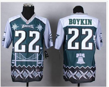 New Philadelphia Eagles #22 Brandon Boykin Midnight Green NFL Elite Noble Fashion Jersey