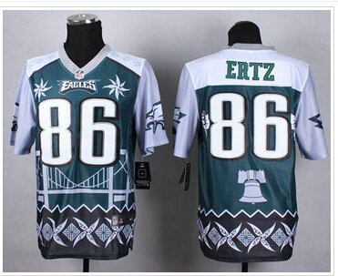 New Philadelphia Eagles #86 Zach Ertz Midnight Green NFL Elite Noble Fashion Jersey