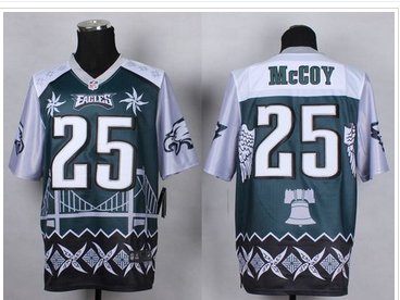 NEW Philadelphia Eagles #25 LeSean McCoy Midnight Green NFL Elite Noble Fashion Jersey