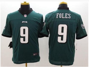 New Philadelphia Eagles #9 Nick Foles Midnight Green Team Color NFL Limited Jersey