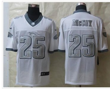 New Philadelphia Eagles #25 LeSean McCoy White NFL Limited Platinum Jersey