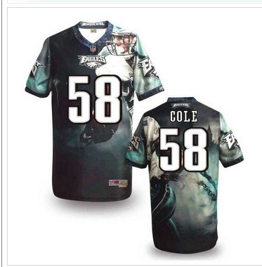 Philadelphia Eagles #58 COLE Men's Stitched NFL Elite Fanatical Version Jersey (3)