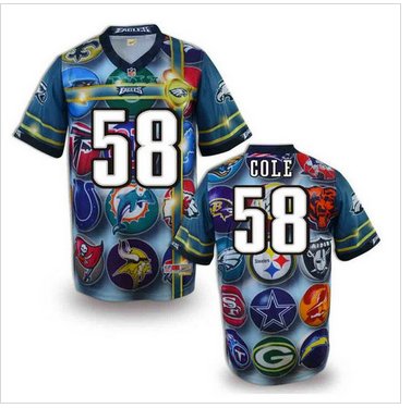 Philadelphia Eagles #58 COLE Men's Stitched NFL Elite Fanatical Version Jersey (2)