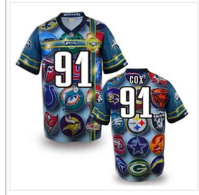 Philadelphia Eagles #91 COX Men's Stitched NFL Elite Fanatical Version Jersey (2)