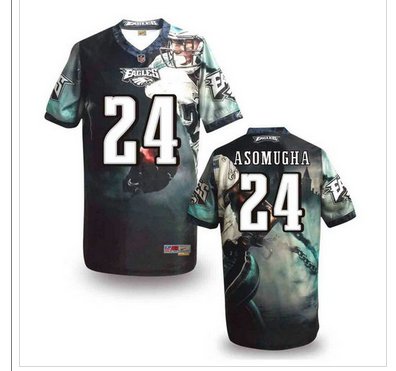 Philadelphia Eagles #24 ASOMUGHA Men's Stitched NFL Elite Fanatical Version Jersey (3)