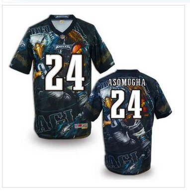 Philadelphia Eagles #24 ASOMUGHA Men's Stitched NFL Elite Fanatical Version Jersey (1
