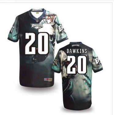 Philadelphia Eagles #20 DAWKINS Men's Stitched NFL Elite Fanatical Version Jersey (3)