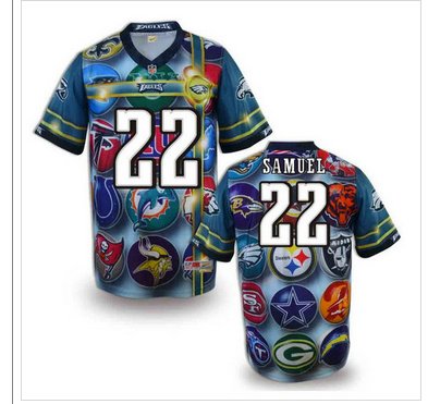 Philadelphia Eagles #22 SAMUEL Men's Stitched NFL Elite Fanatical Version Jersey (2)