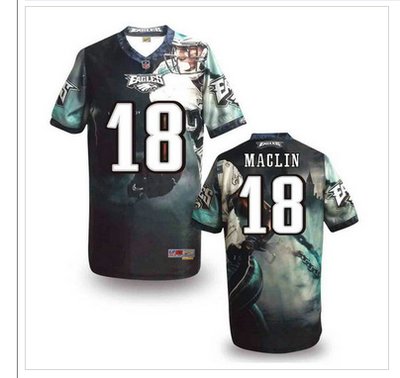 Philadelphia Eagles #18 MACLIN Men's Stitched NFL Elite Fanatical Version Jersey (3)