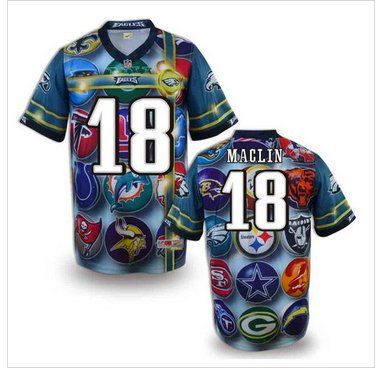 Philadelphia Eagles #18 MACLIN Men's Stitched NFL Elite Fanatical Version Jersey (2)
