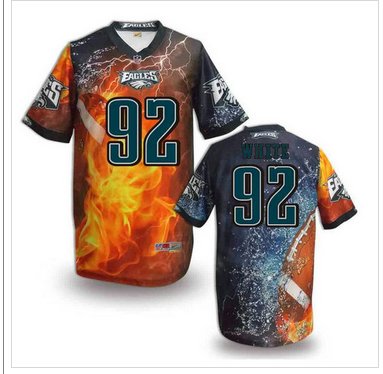 Philadelphia Eagles #92 WHITE Men's Stitched NFL Elite Fanatical Version Jersey (5)