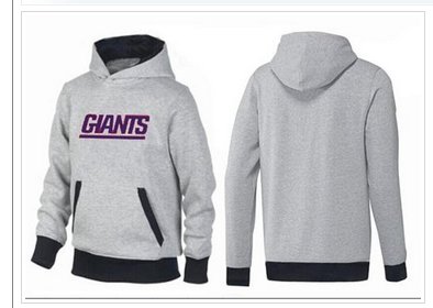 New York Giants English Version Pullover Hoodie Grey & Black