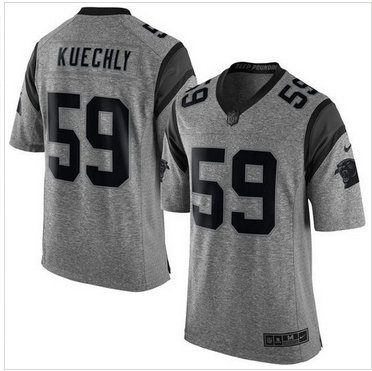 Nike Carolina Panthers #59 Luke Kuechly Gray Men's Stitched NFL Limited Gridiron Gray Jersey