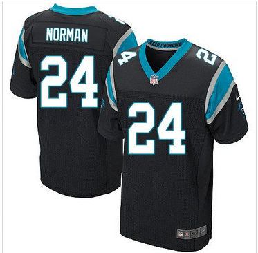 Nike Carolina Panthers #24 Josh Norman Black Team Color Men's Stitched NFL Elite Jersey