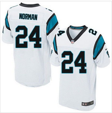 Nike Carolina Panthers #24 Josh Norman White Men's Stitched NFL Elite Jersey