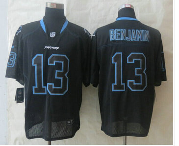 New Carolina Panthers #13 Kelvin Benjamin Lights Out Black Elite Jerseys