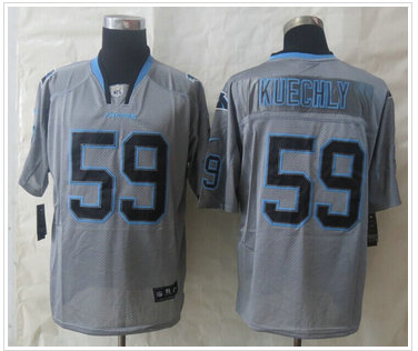 NEW Carolina Panthers #59 Luke Kuechly Lights Out Grey NFL Elite Jersey