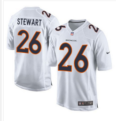 Nike Broncos #26 Darian Stewart White Men's Stitched NFL Game Event Jersey