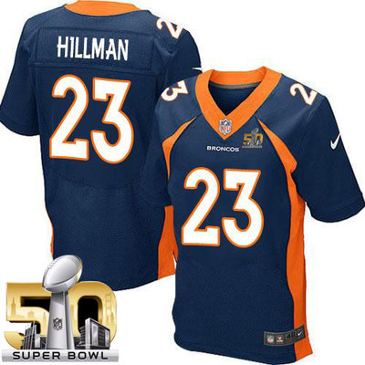 Nike Broncos #23 Ronnie Hillman Navy Blue Alternate Super Bowl 50 Men's Stitched NFL New Elite Jersey