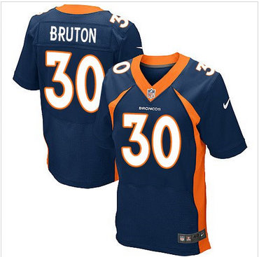 Nike Denver Broncos #30 David Bruton Navy Blue Alternate Men's Stitched NFL New Elite Jersey