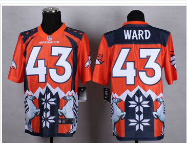 NEW Denver Broncos #43 T.J. Ward Orange NFL Elite Noble Fashion Jersey