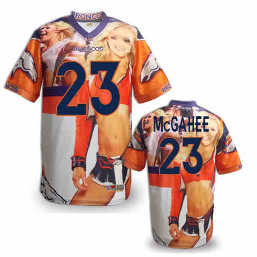 New Denver Broncos #23 McGahee Color NFL Elite Fanatical Version Jerseys