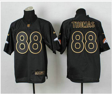 Denver Broncos #88 Demaryius Thomas Black Gold No. Fashion NFL Elite Jersey