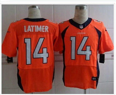 New Denver Broncos #14 Cody Latimer Orange NFL New Elite Jersey