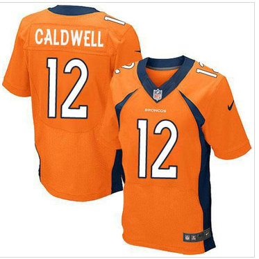 NEW Denver Broncos #12 Andre Caldwell Orange Team Color NFL New Elite Jersey