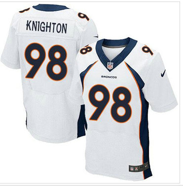 NEW Denver Broncos #98 Terrance Knighton White NFL New Elite Jersey