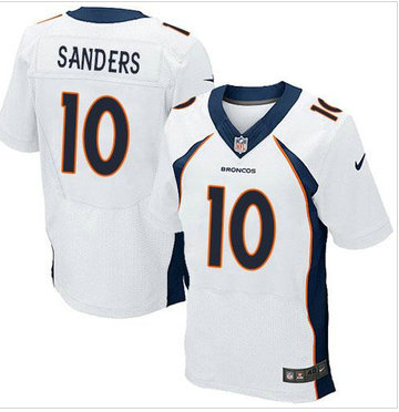 NEW Denver Broncos #10 Emmanuel Sanders White NFL New Elite Jersey