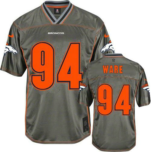 New Denver Broncos #94 DeMarcus Ware Grey NFL Elite Vapor Jersey