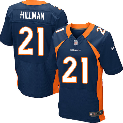 Mens Nike Denver Broncos #21 Ronnie Hillman Elite Navy Blue Alternate NFL Jersey