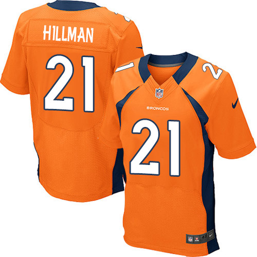 Men's Nike Denver Broncos #21 Ronnie Hillman Elite Orange Team Color NFL Jersey