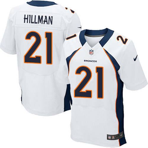 Men's Nike Denver Broncos #21 Ronnie Hillman Elite White NFL Jersey