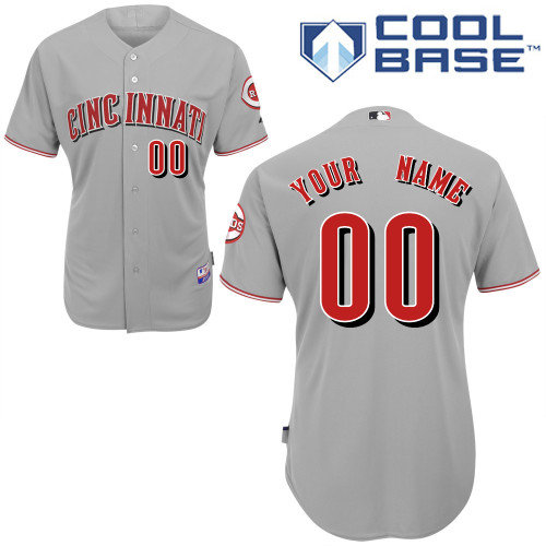 Cincinnati Reds Personalized custom Grey Jersey