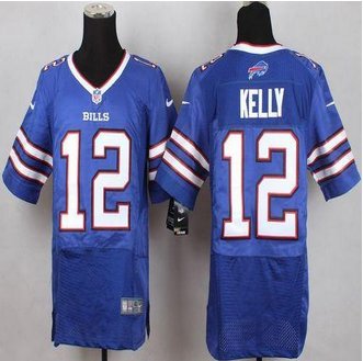 New Buffalo Bills #12 Jim Kelly Royal Blue Team Color Men's Stitched NFL New Elite Jersey