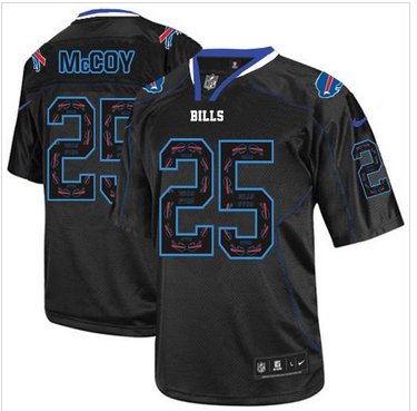 New Buffalo Bills #25 LeSean McCoy New Lights Out Black Men's Stitched NFL Elite Jersey