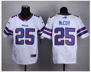 NEW Buffalo Bills #25 LeSean McCoy White Men's Stitched NFL New Elite Jersey