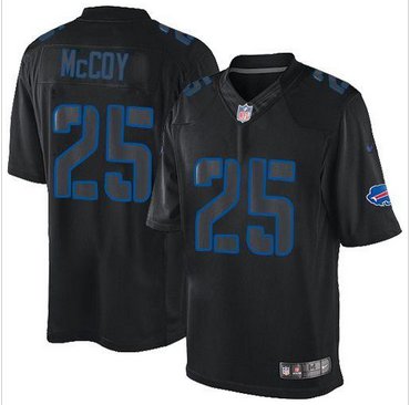 NEW Buffalo Bills #25 LeSean McCoy Black Men's Stitched NFL Impact Limited Jersey