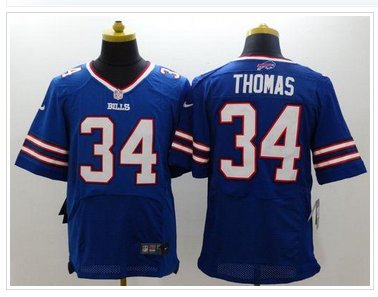 New Buffalo Bills #34 Thurman Thomas Royal Blue Team Color NFL New Elite Jersey