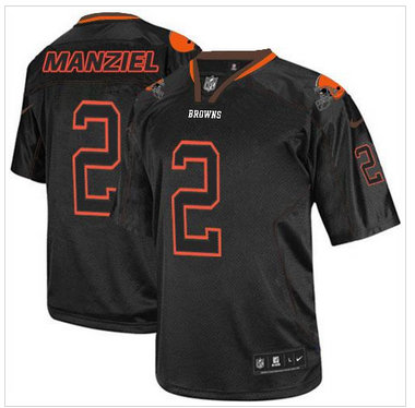 NEW Cleveland Browns #2 Johnny Manziel Lights Out Black NFL Elite Jersey