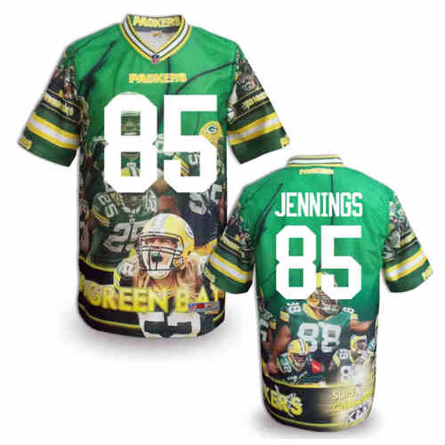 New Green Bay Packers #85 Greg Jennings Team Color NFL Elite Fanatical Version Jerseys