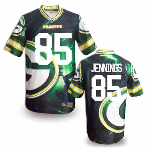 New Green Bay Packers 85 Greg Jennings Team Color NFL Elite Fanatical Version Jerseys