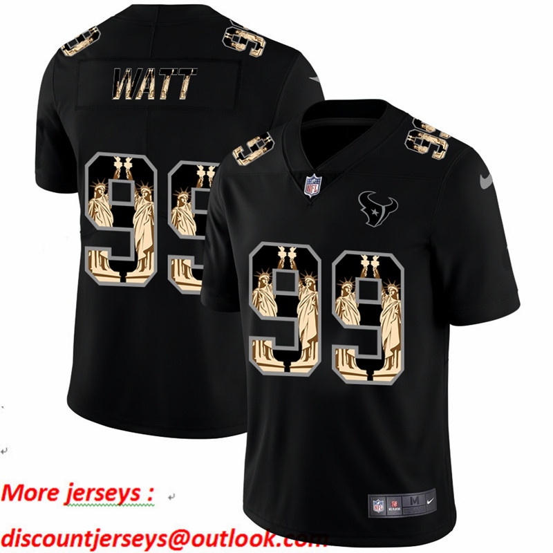 Nike Texans 99 J.J. Watt Black Statue Of Liberty Limited Jersey