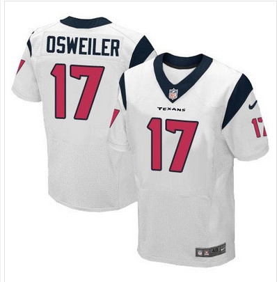 Nike Texans #17 Brock Osweiler White Men's Stitched NFL Elite Jersey