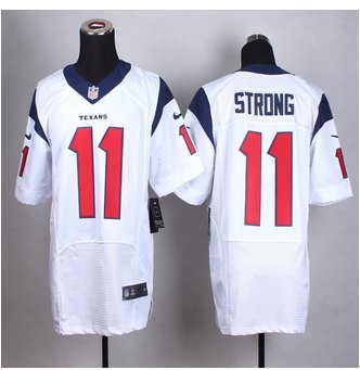 New Houston Texans #11 Jaelen Strong White Men's Stitched NFL Elite Jersey