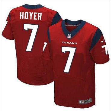 New Houston Texans #7 Brian Hoyer Red Alternate Men's Stitched NFL Elite Jersey